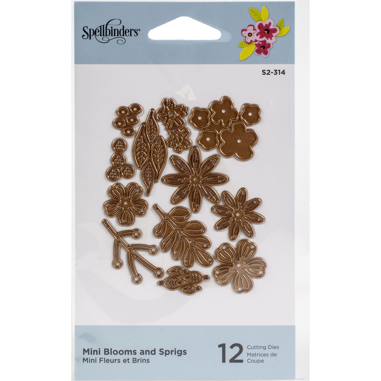 Spellbinders® Mini Blooms & Sprigs Etched Die Set